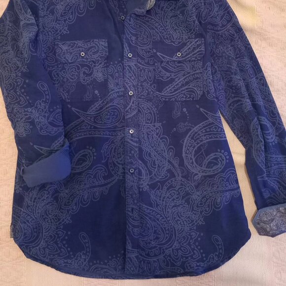 Man shirt - blue - Corduroy - Picture 3 of 7